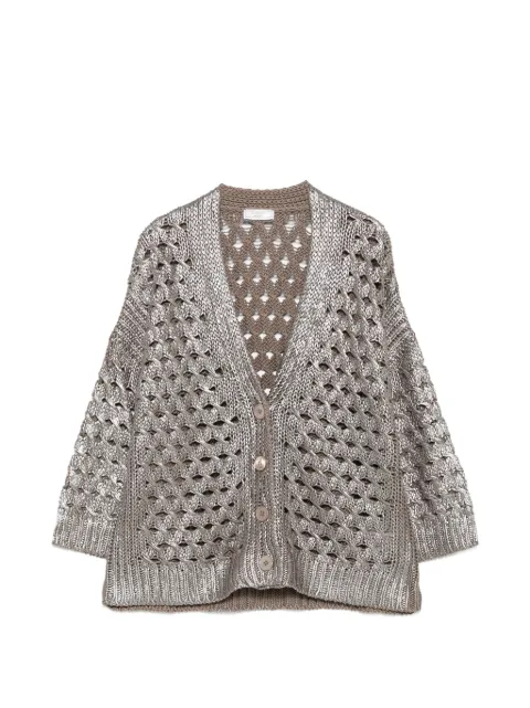 Peserico — button crochet cardigan