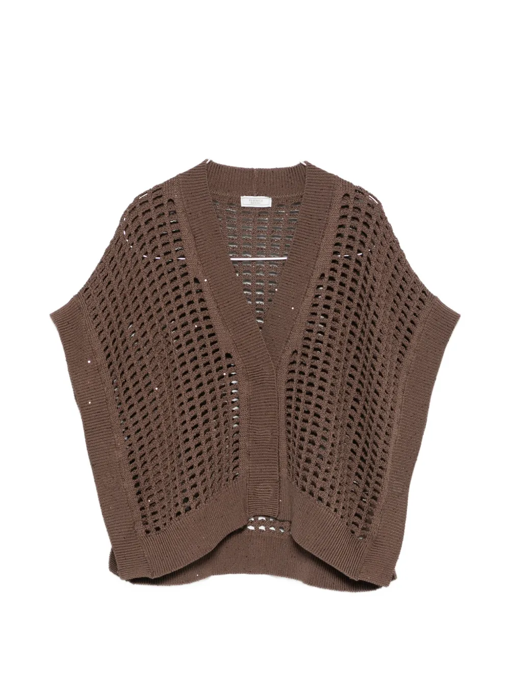 Peserico open-knit cardigan - Marrone
