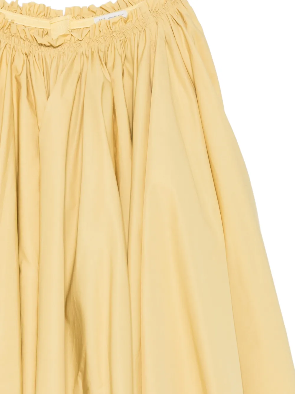 AMI Paris Gesmockte midi-rok Geel