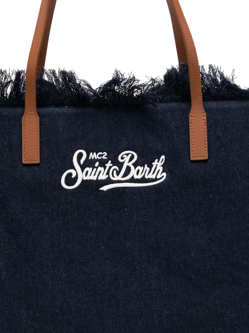 MC2 Saint Barth City shopper met geborduurd logo Blauw
