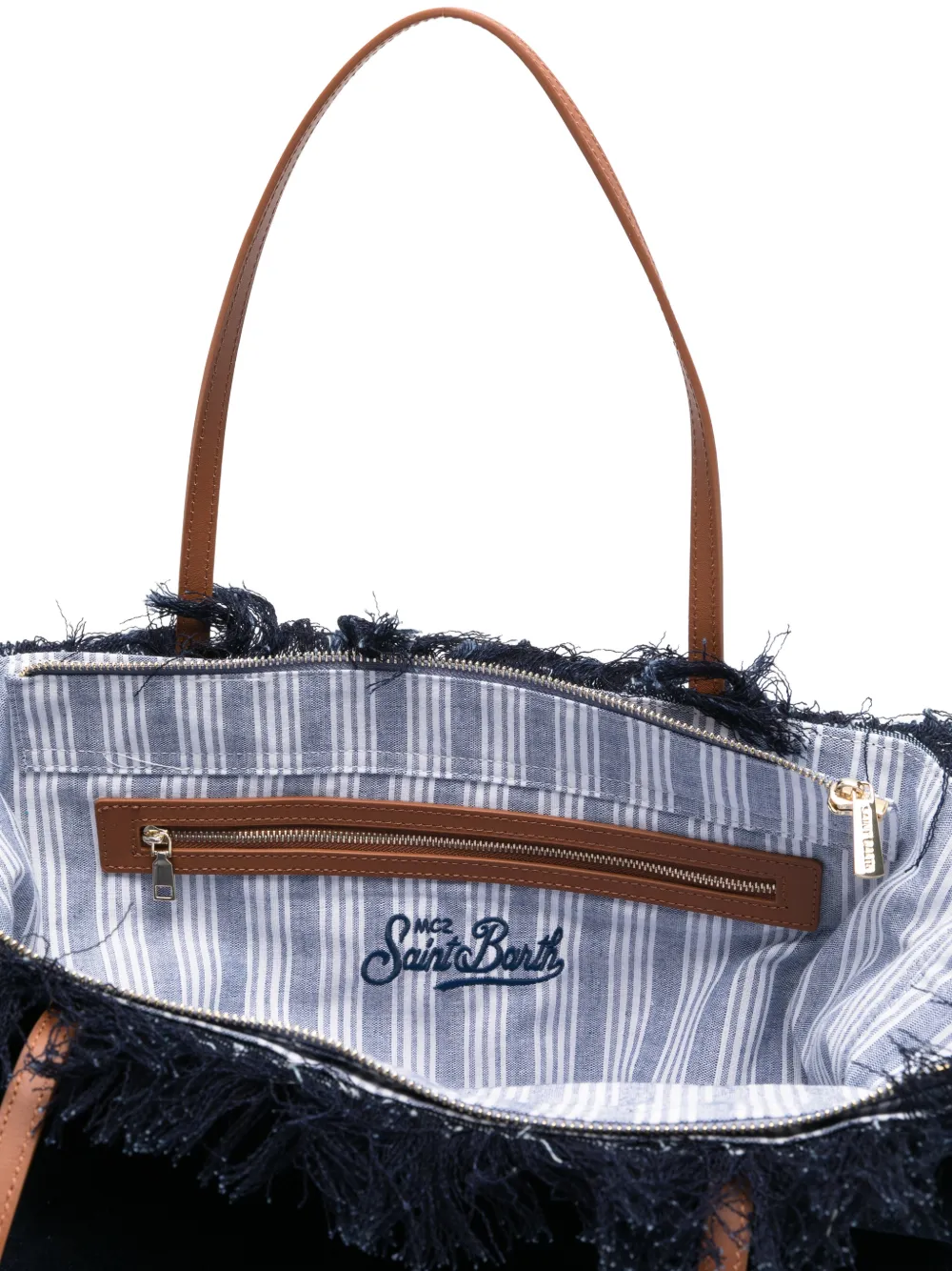 MC2 Saint Barth City shopper met geborduurd logo Blauw
