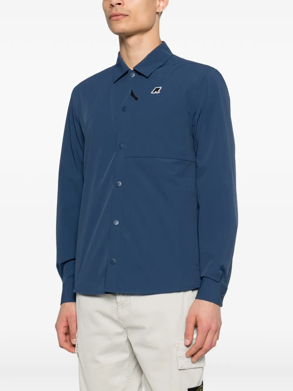  K-way Logo-patch Overshirt - Blue 