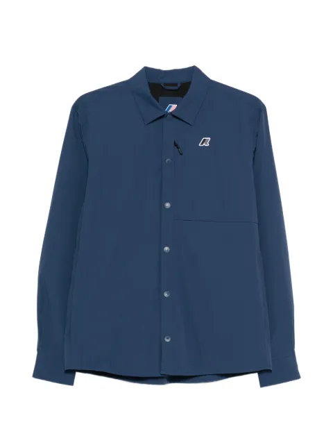 K-Way logo-patch overshirt