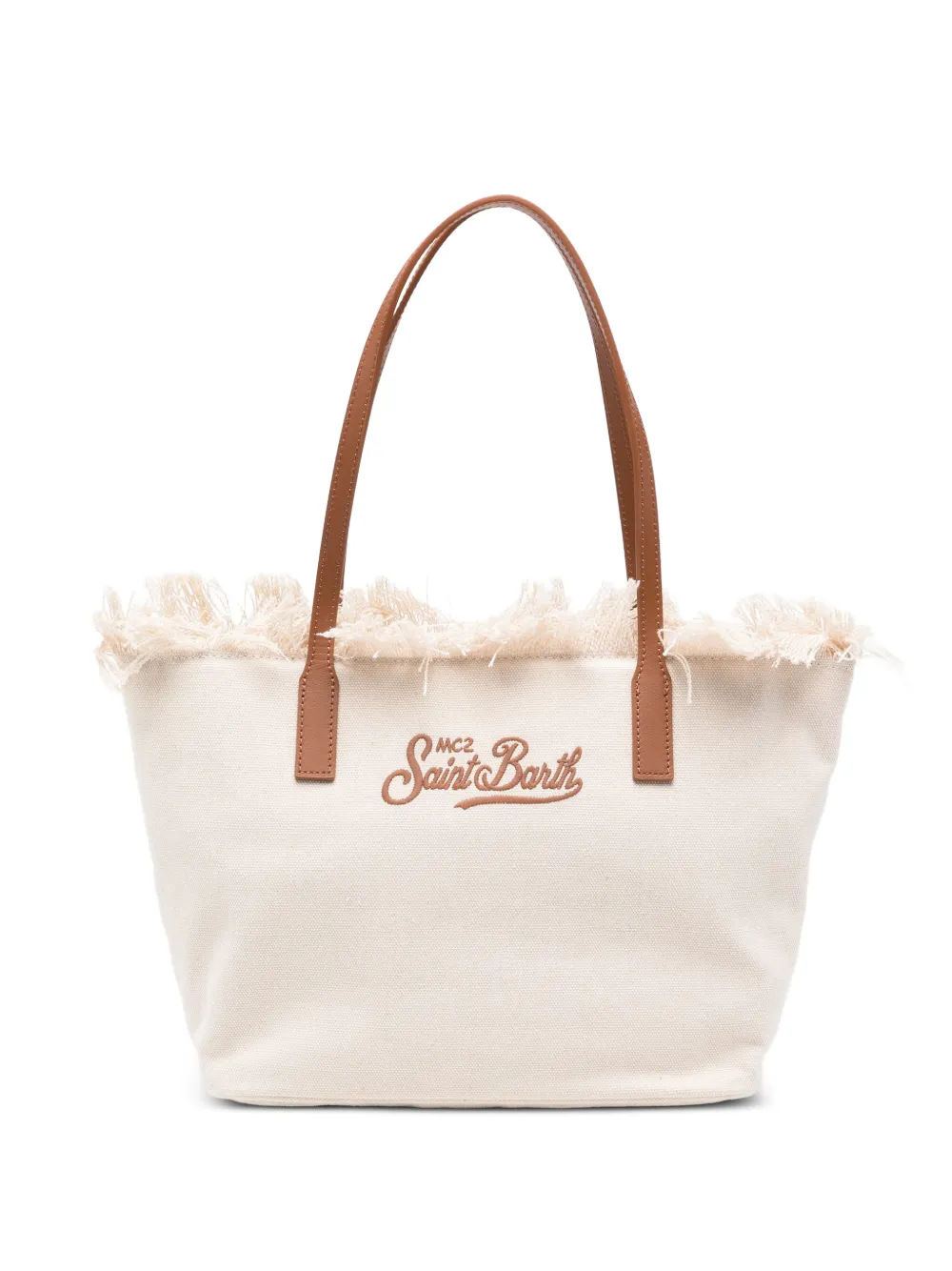 MC2 Saint Barth City medium shopper met franje afwerking Beige