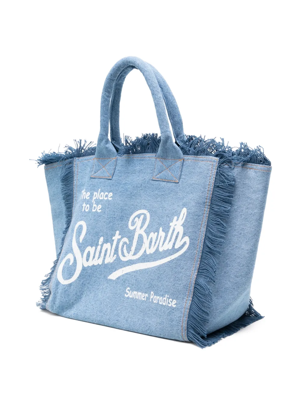 Vanity Fringed Logo-Print Tote Bag