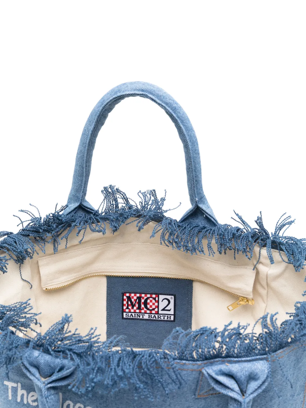 Vanity Fringed Logo-Print Tote Bag