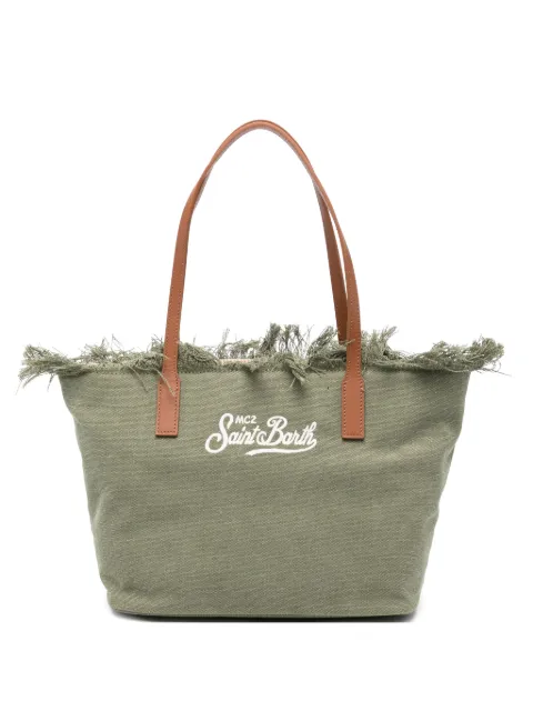 MC2 Saint Barth City embroidered fringed tote bag