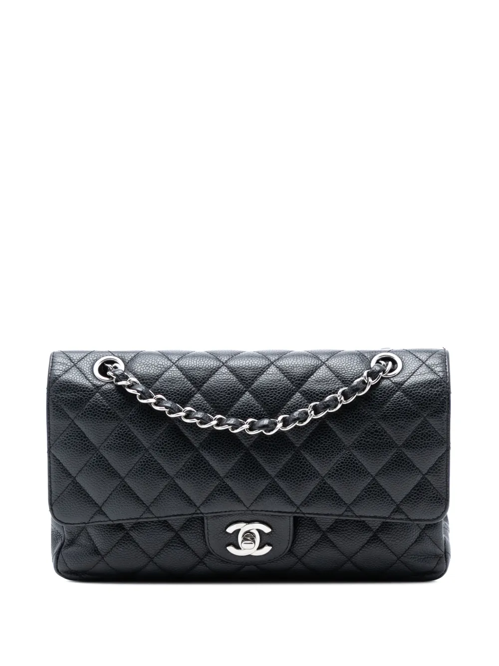 CHANEL Pre-Owned 2009-2010 Medium Classic Caviar Double Flap shoulder bag - Nero