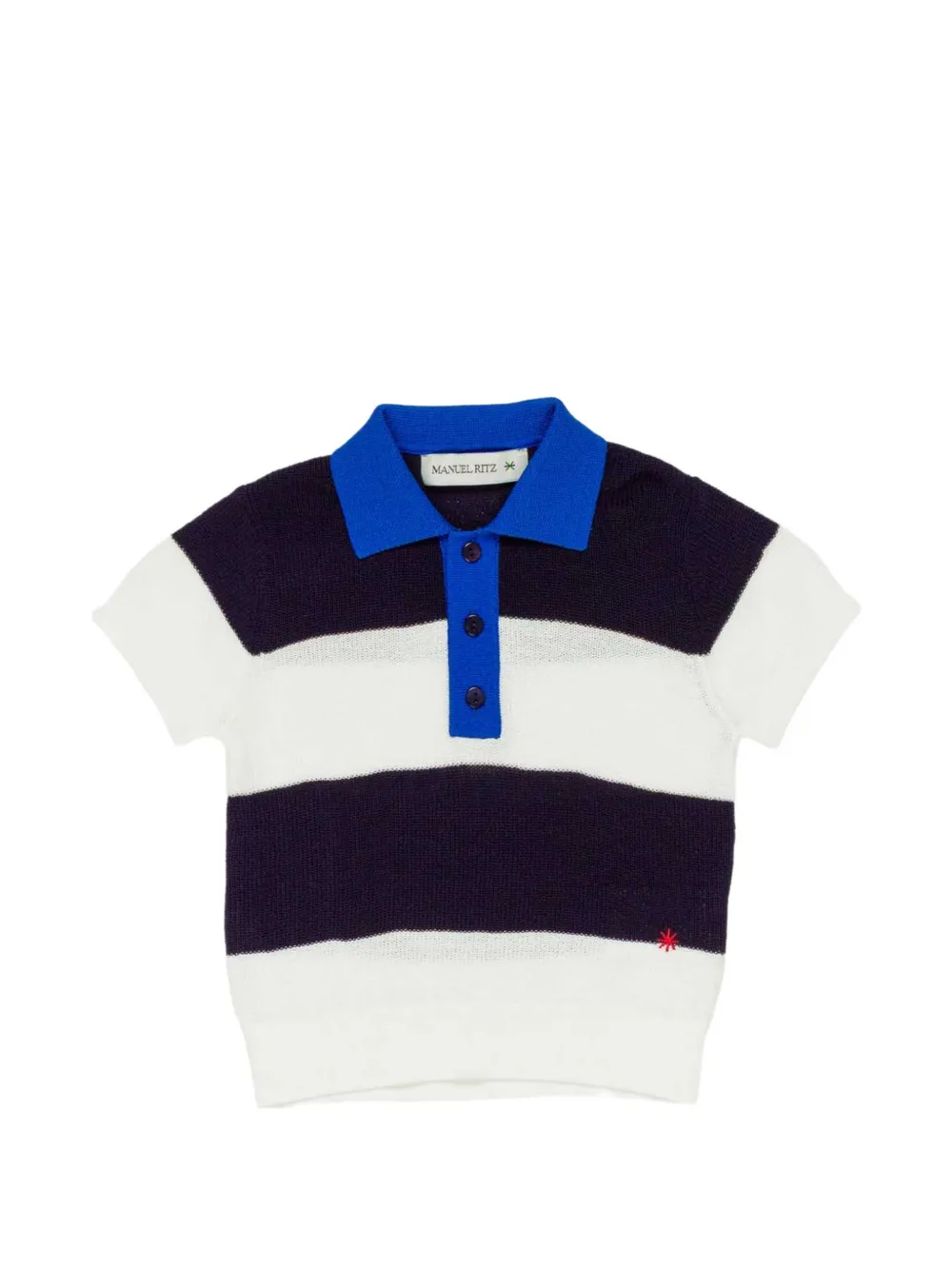 Manuel Ritz Kids striped polo shirt - Blu