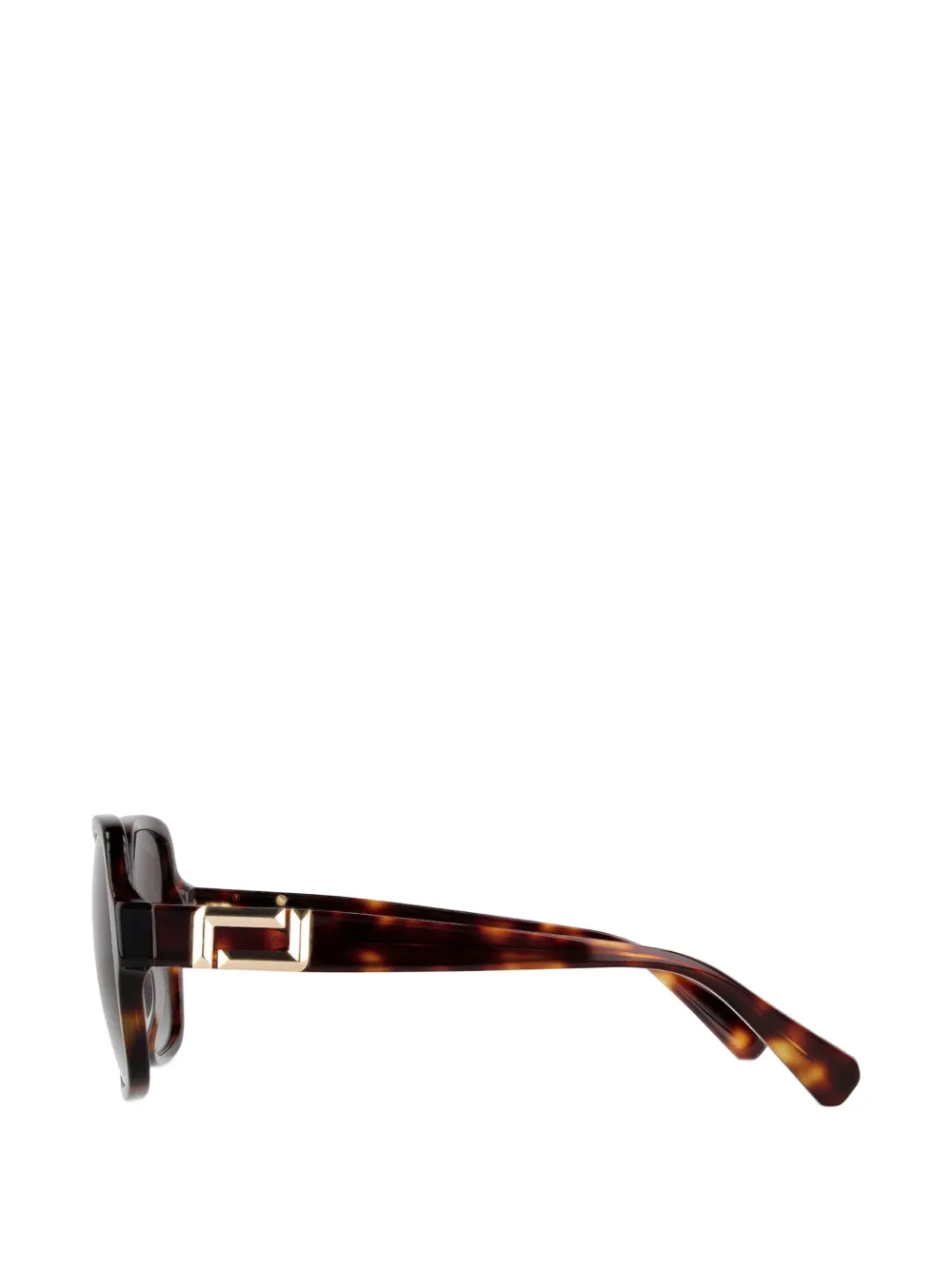 Lancel Cassandre zonnebril met geometrisch montuur Bruin