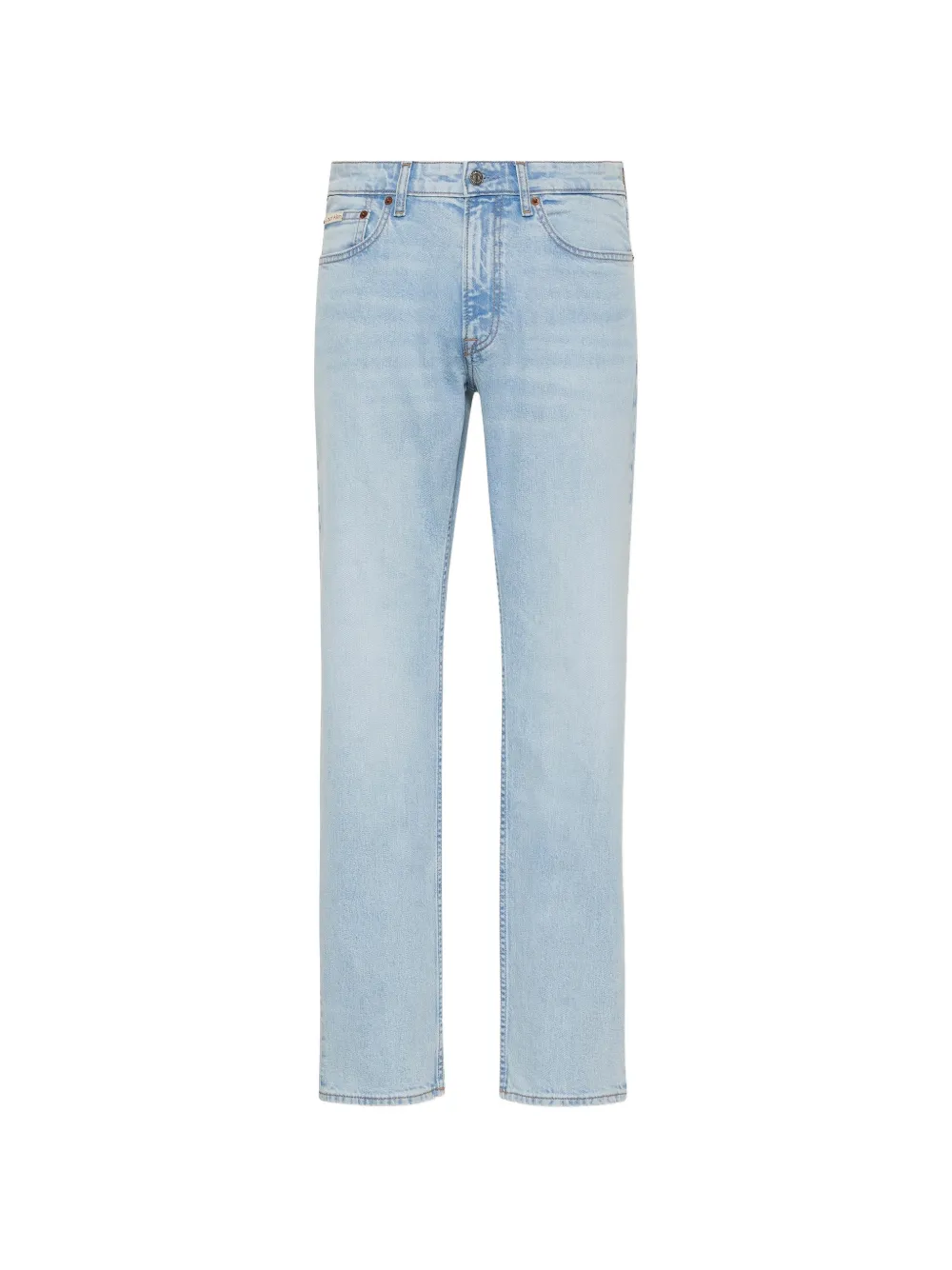 Calvin Klein slim-fit logo-patch jeans - Blu