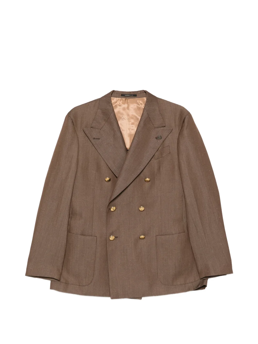 Gabriele Pasini double-breasted front-pocket blazer | Brown | Image 1