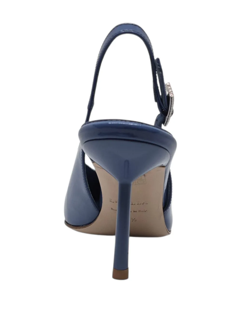 Le Silla Clivage pointed buckle pumps Blauw