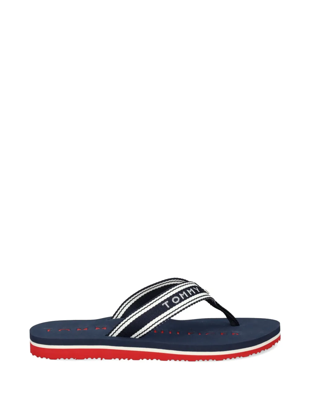 Tommy Hilfiger Gestreepte teenslippers Blauw