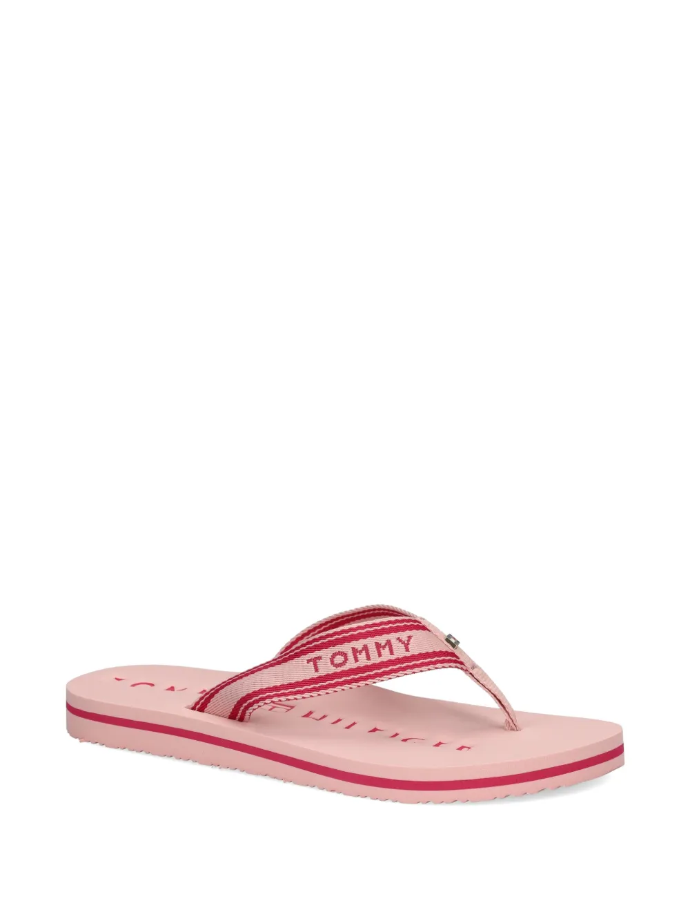 Tommy Hilfiger Gestreepte teenslippers Roze