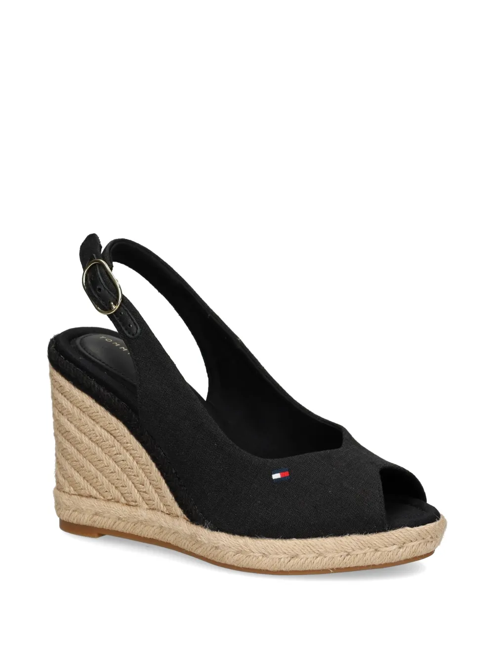 Tommy Hilfiger Espadrilles met geborduurd logo Zwart