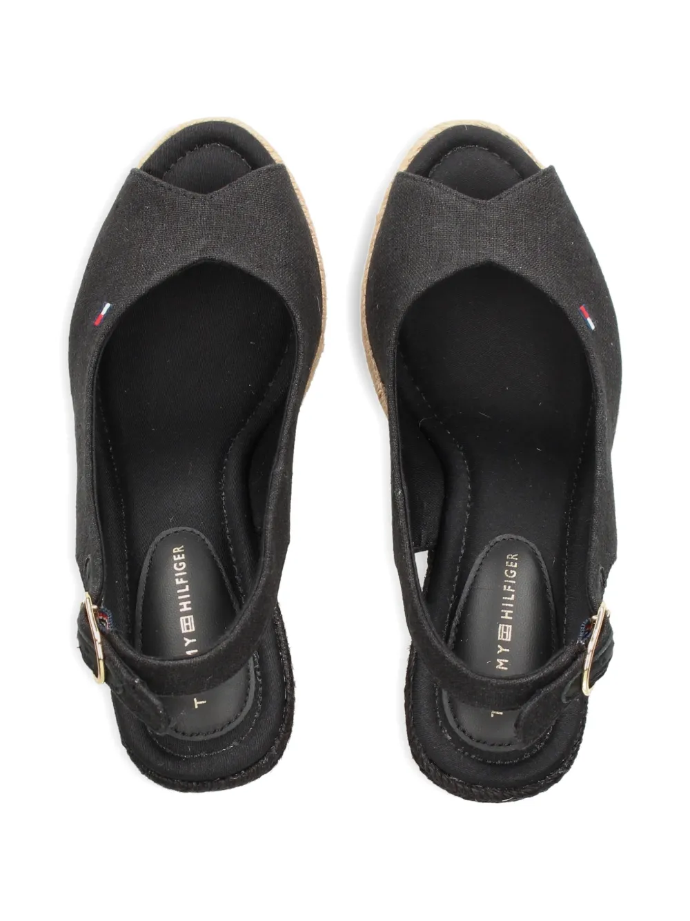 Tommy Hilfiger Espadrilles met geborduurd logo Zwart