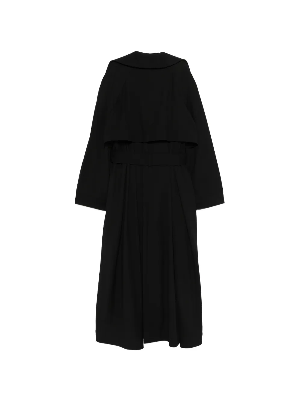  Carven Double-breasted Belted Coat - Black 