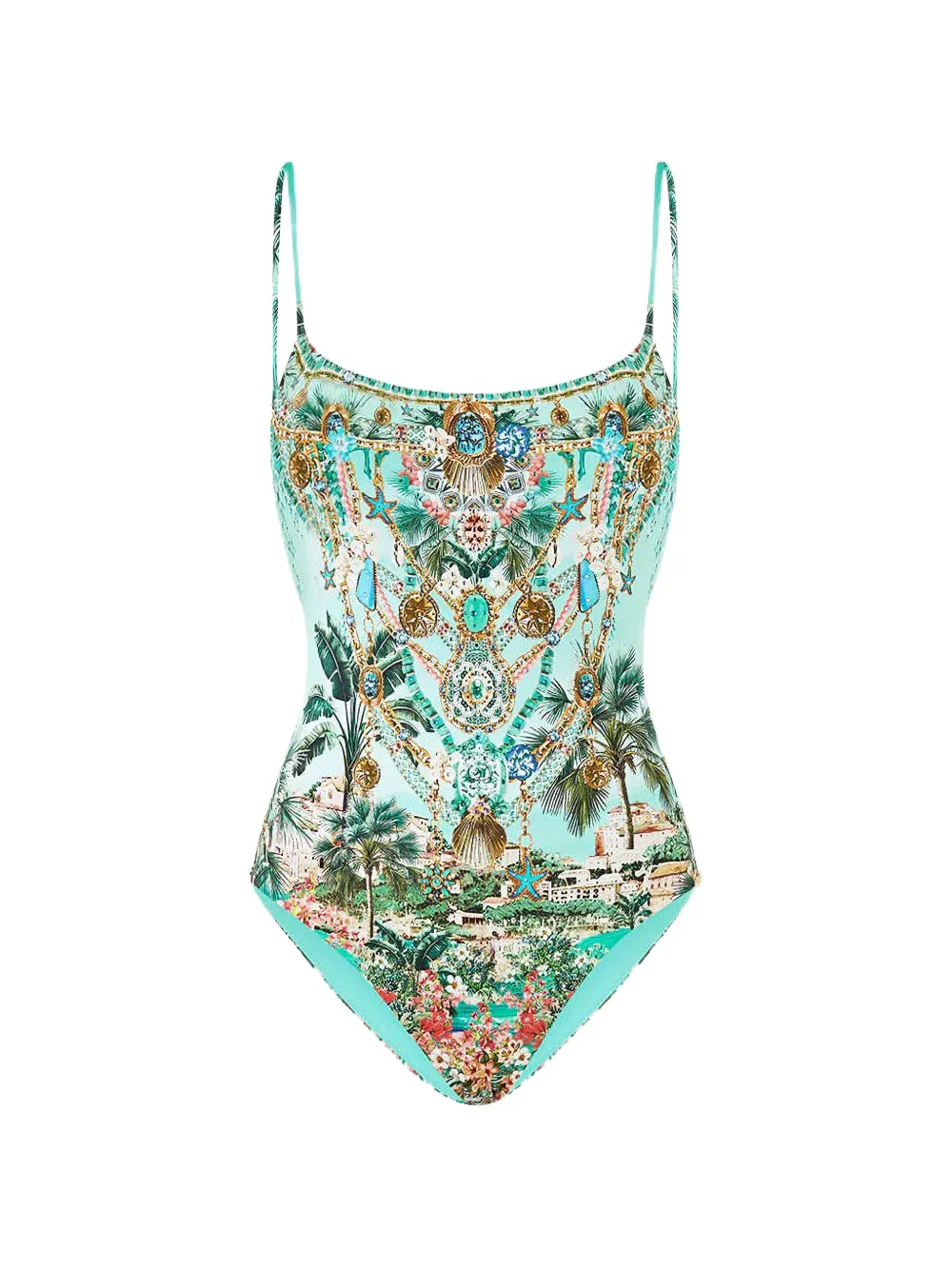 Camilla Balearic Bebé printed swimsuit - Blu