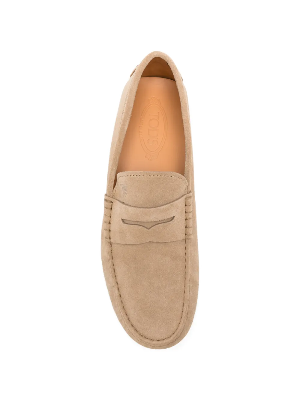 Tod's Gommini suède loafers met vlakken Beige