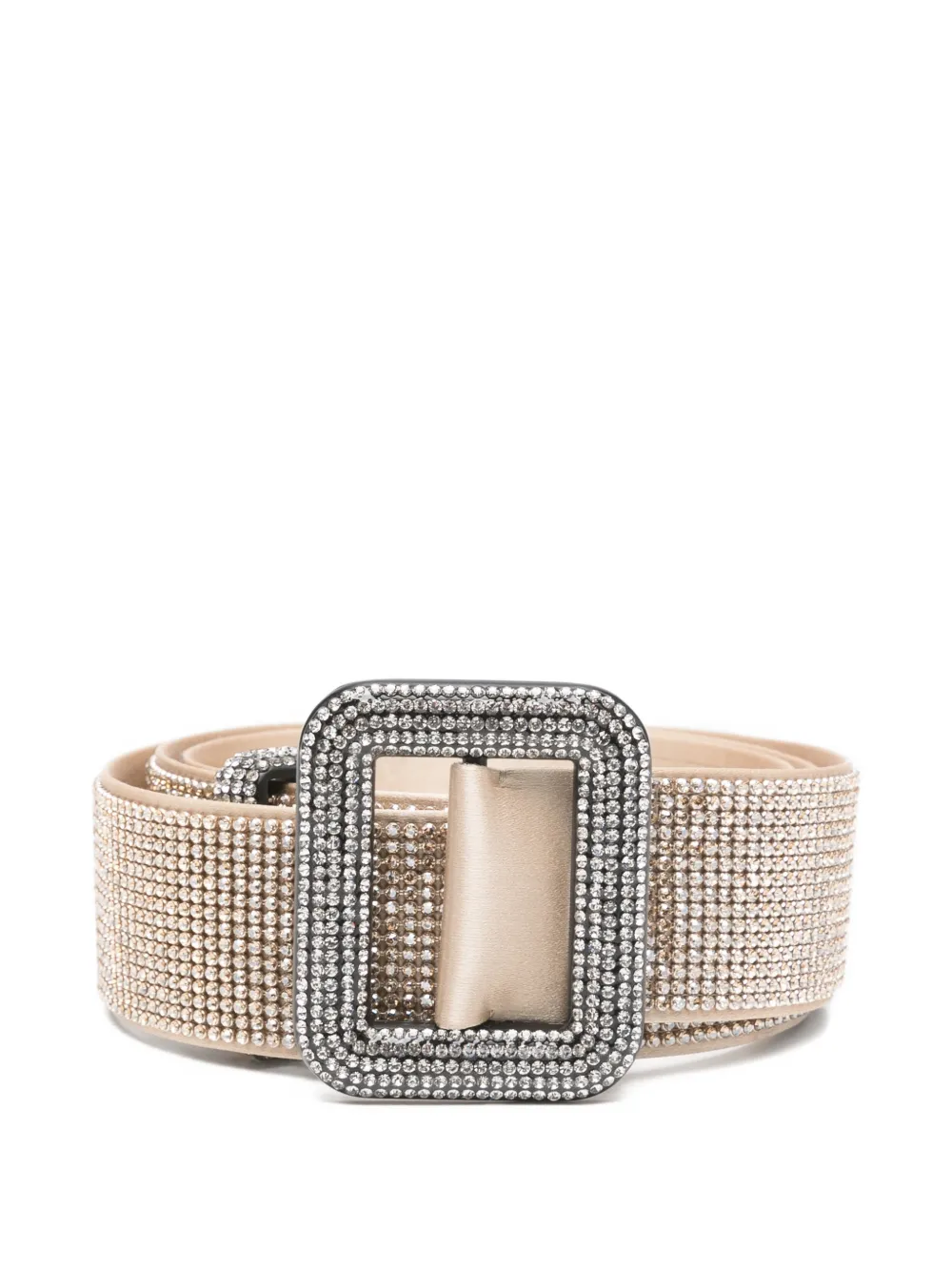 Benedetta Bruzziches square-buckle embellished belt - Oro