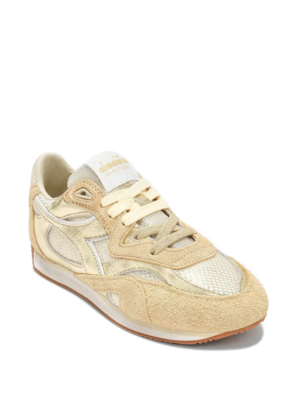 Diadora Heritage Equipe Revenge Iride sneakers met vlakken Goud