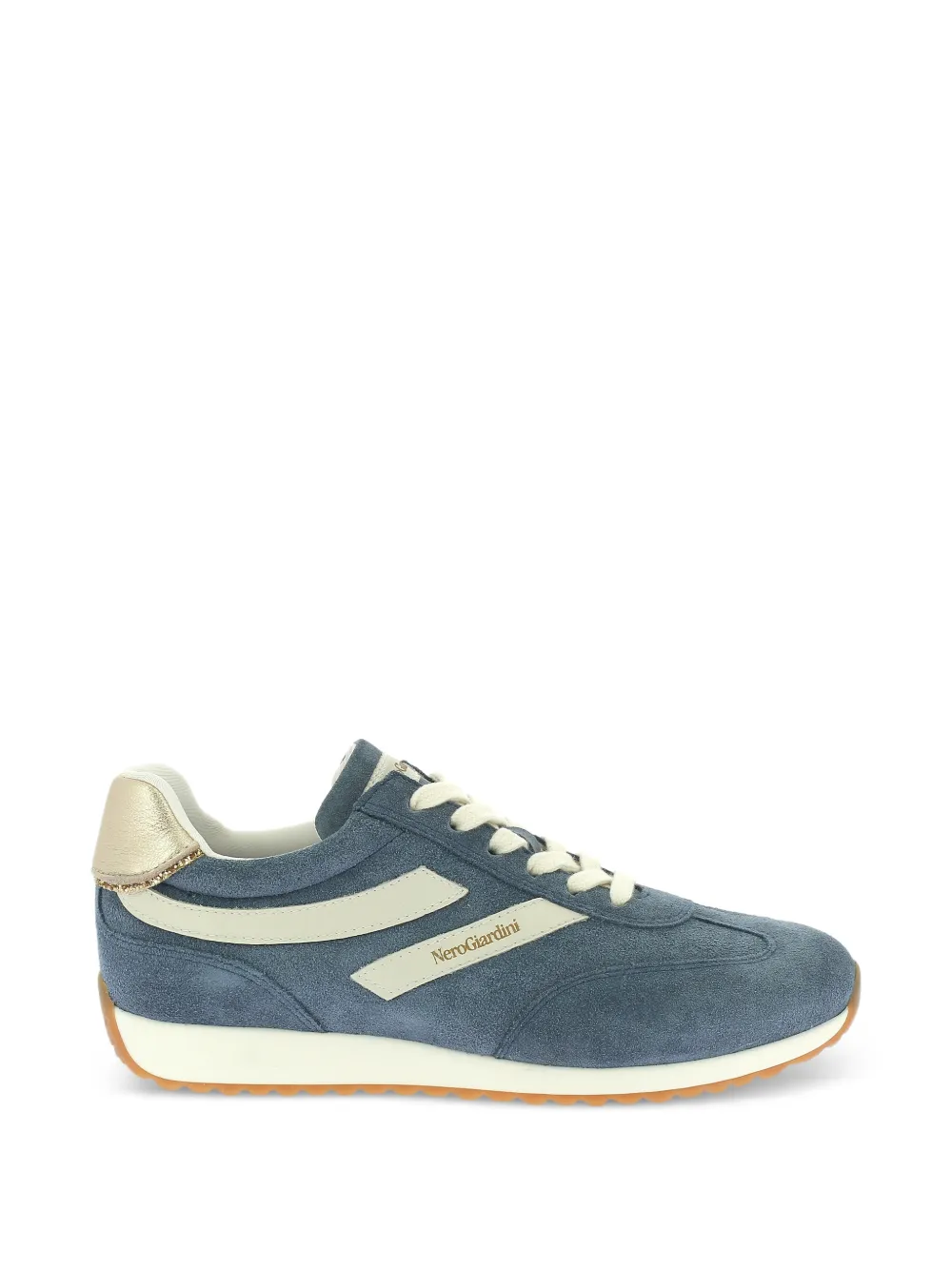 NERO GIARDINI suede lace-up sneakers - Blu