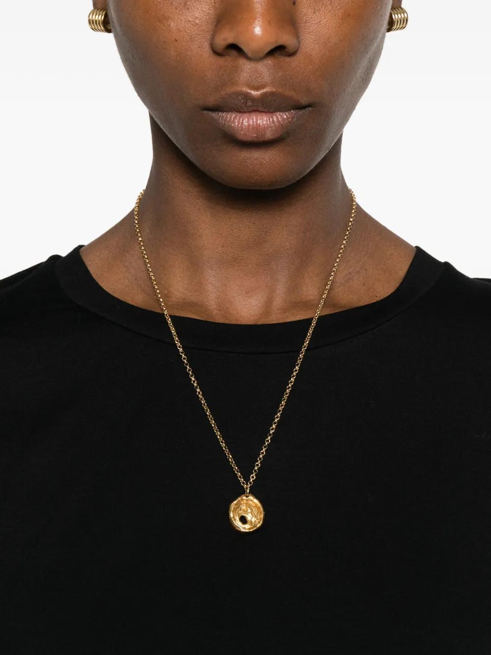 Majestic Filatures T-shirt met ronde hals Zwart