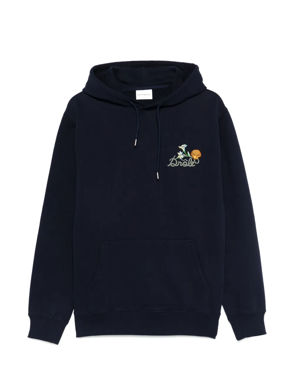 Drôle De Monsieur Shell embroidered hoodie - Blau