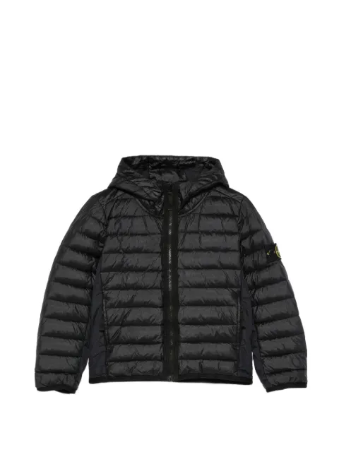 Stone Island Junior quilted hooded jacket