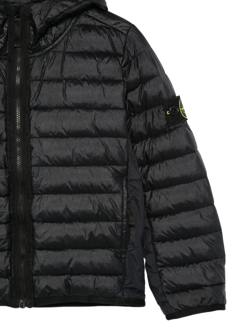 Stone Island Junior Jack met capuchon Zwart