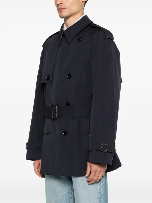 バーバリーロンドン トレンチコート ショート丈 Burberry ショート トレンチコート | ブルー | FARFETCH JP