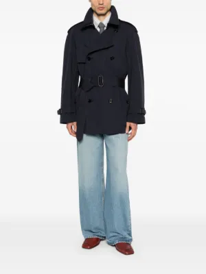 ꒰*꒱様 バーバリー 黒のダブルブレストトレンチコート Burberry（バーバリー）メンズ ダブルコート - FARFETCH