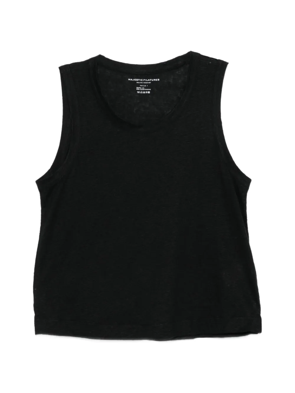 Majestic Filatures crew-neck tank top - Nero