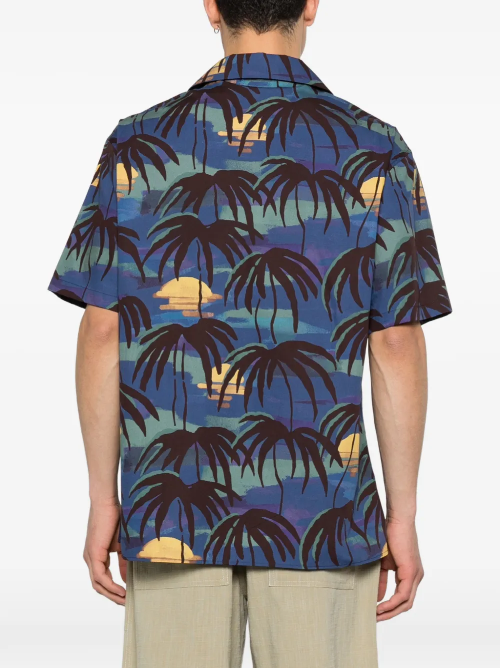 Drôle De Monsieur Palm overhemd met knoop Blauw