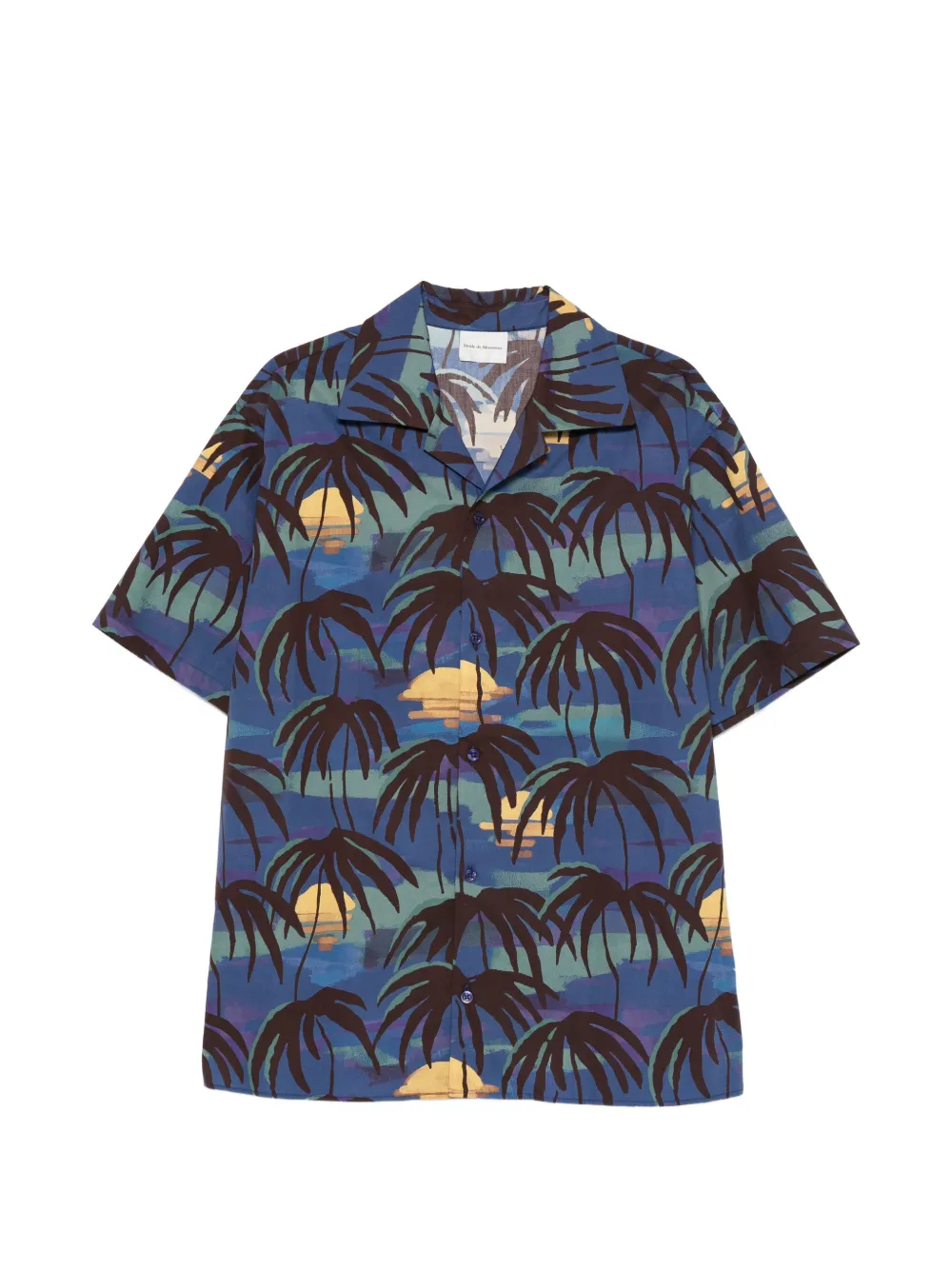 Drôle De Monsieur Palm button shirt - Blu