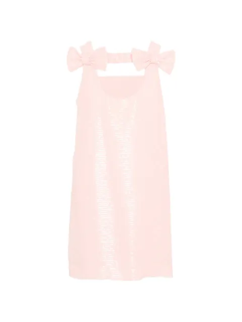 Simonetta bows sequin-embellished dress