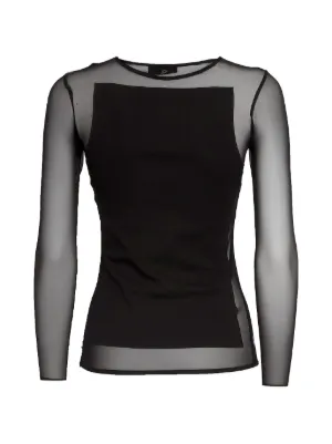 Amomento Knotted Collar Top | Black | FARFETCH CA