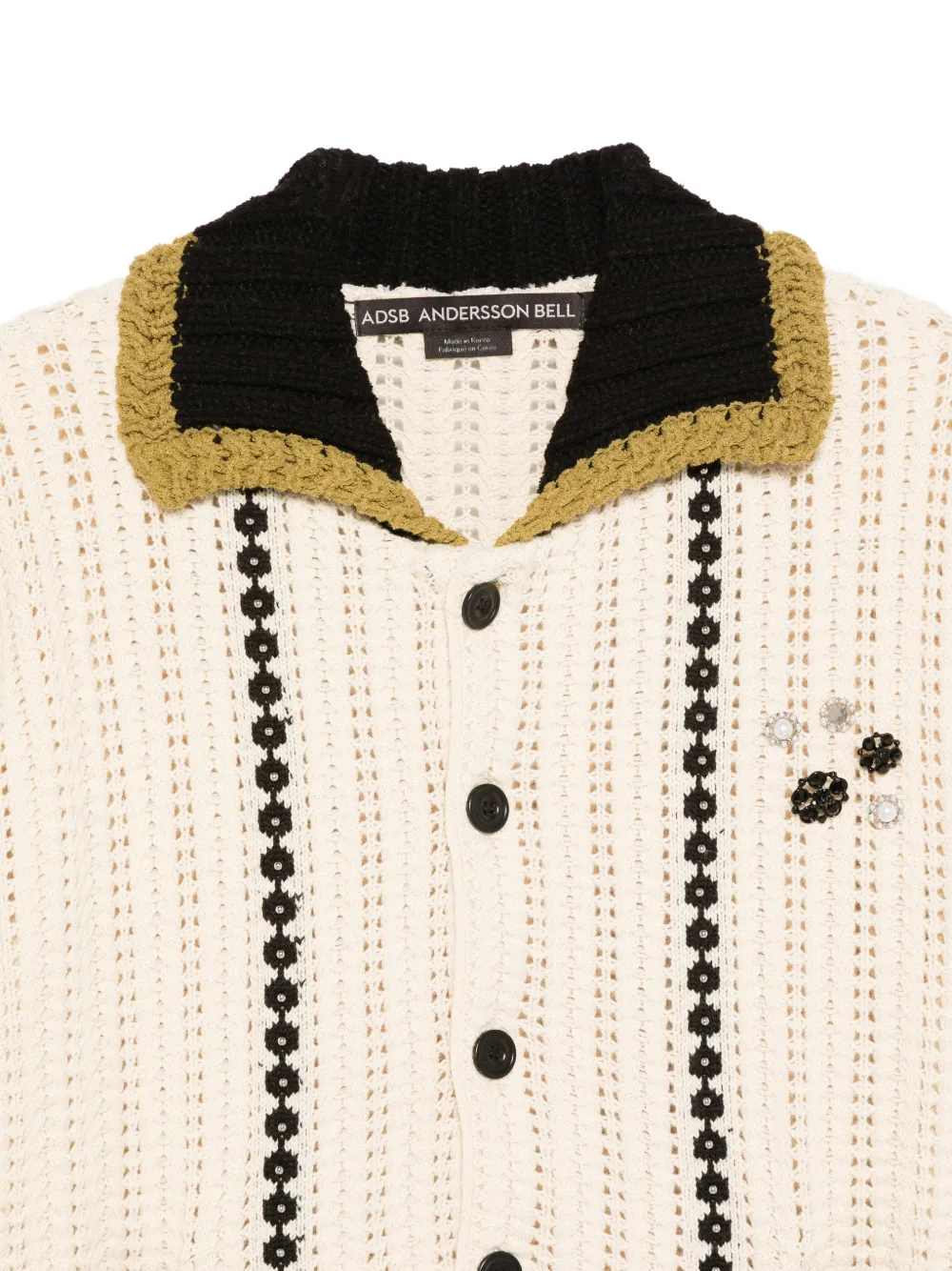  Andersson Bell Button Embellished Cardigan - Neutrals 