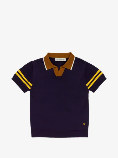 Manuel Ritz Kids striped-trim polo shirt