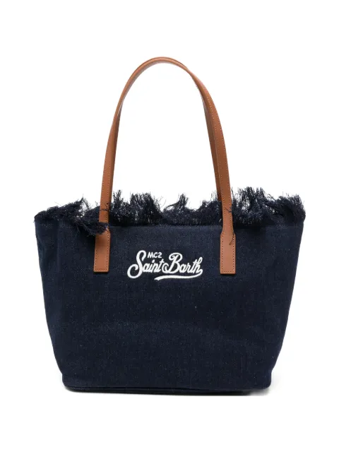 MC2 Saint Barth City tote-taske med frynser og broderi