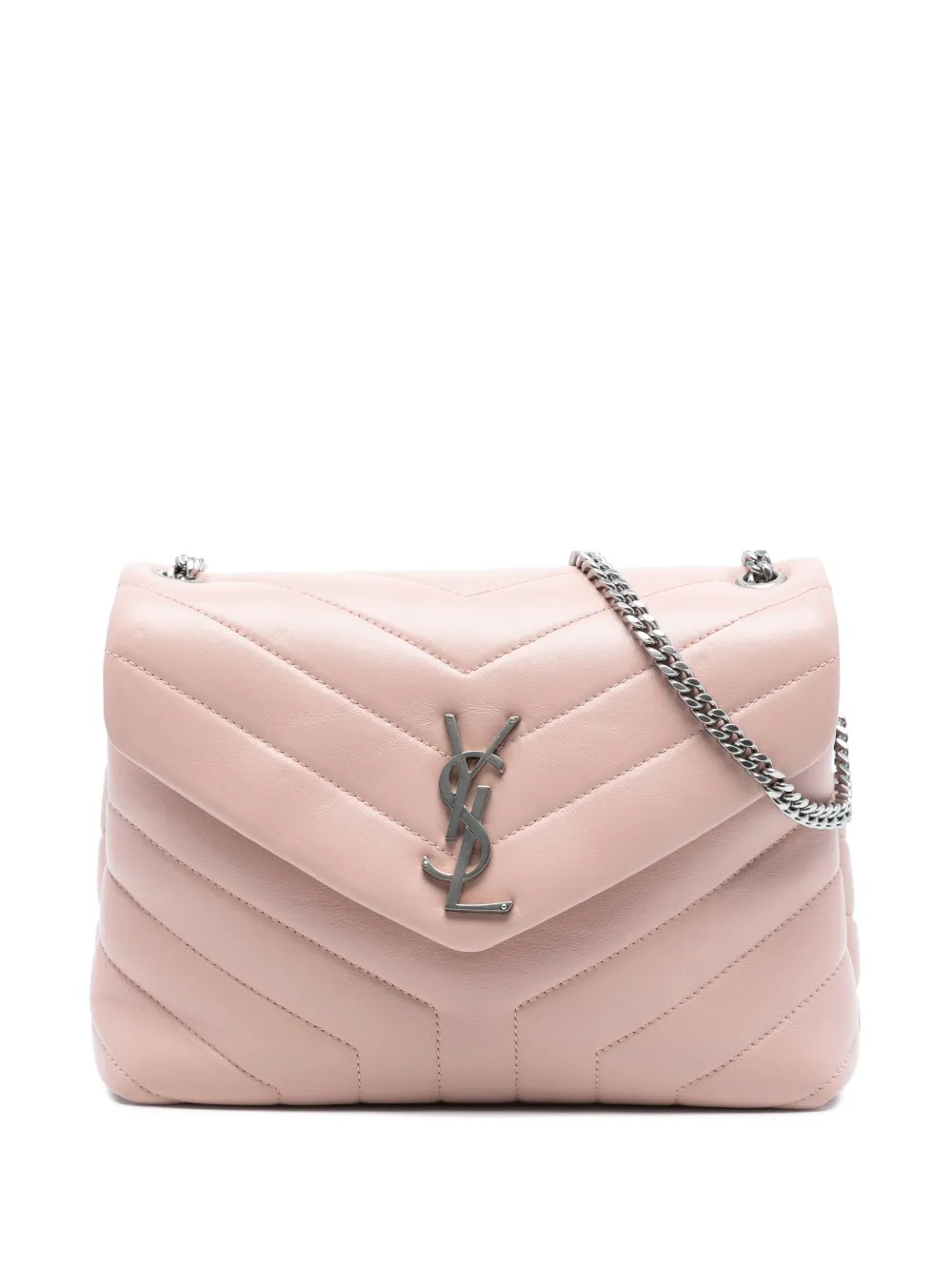 Saint Laurent Pre-Owned 2017 Small Quilted Calfskin Monogram Loulou Chain shoulder bag - Rosa