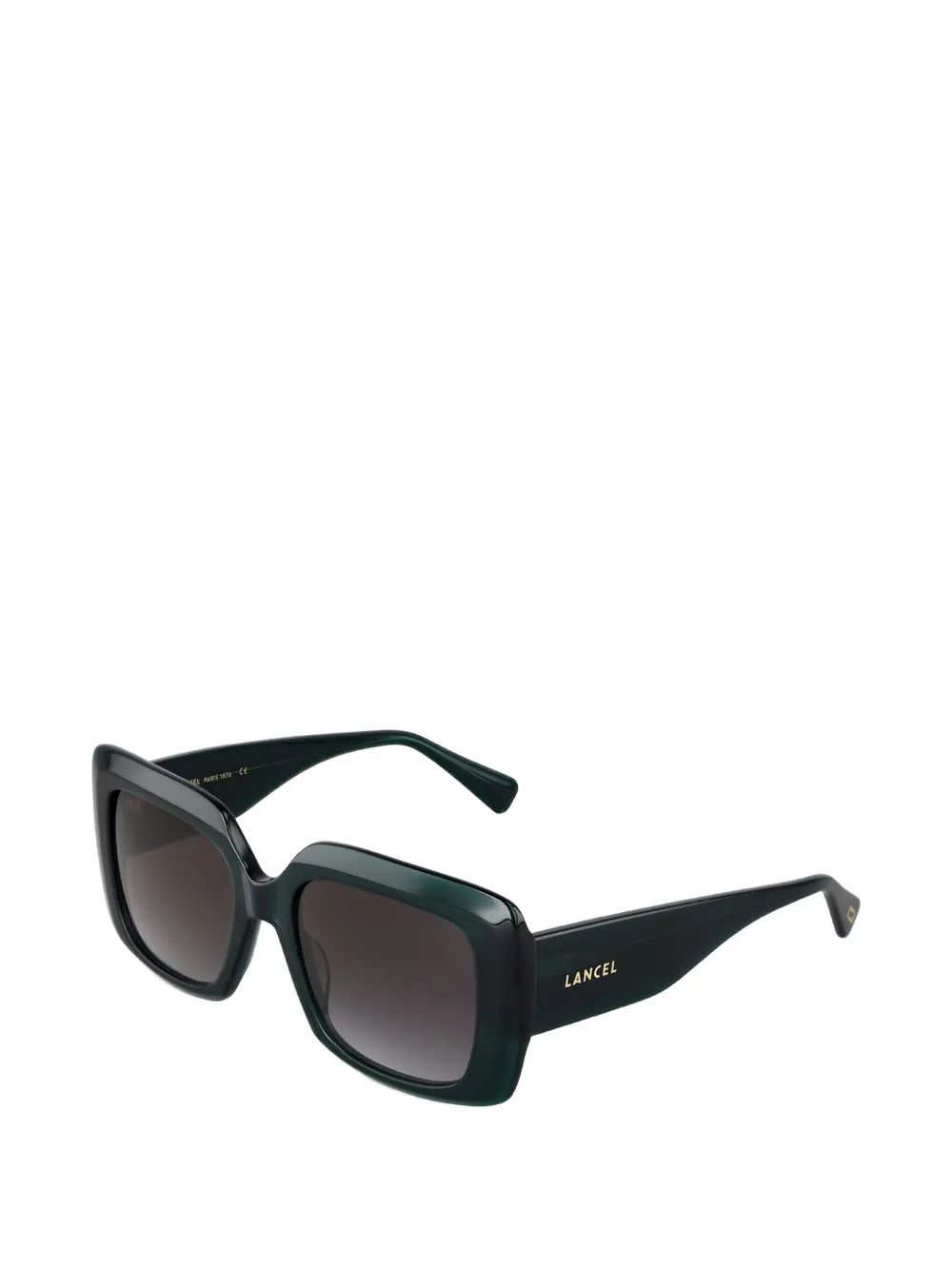 Lancel Clelia zonnebril met vierkant montuur Groen