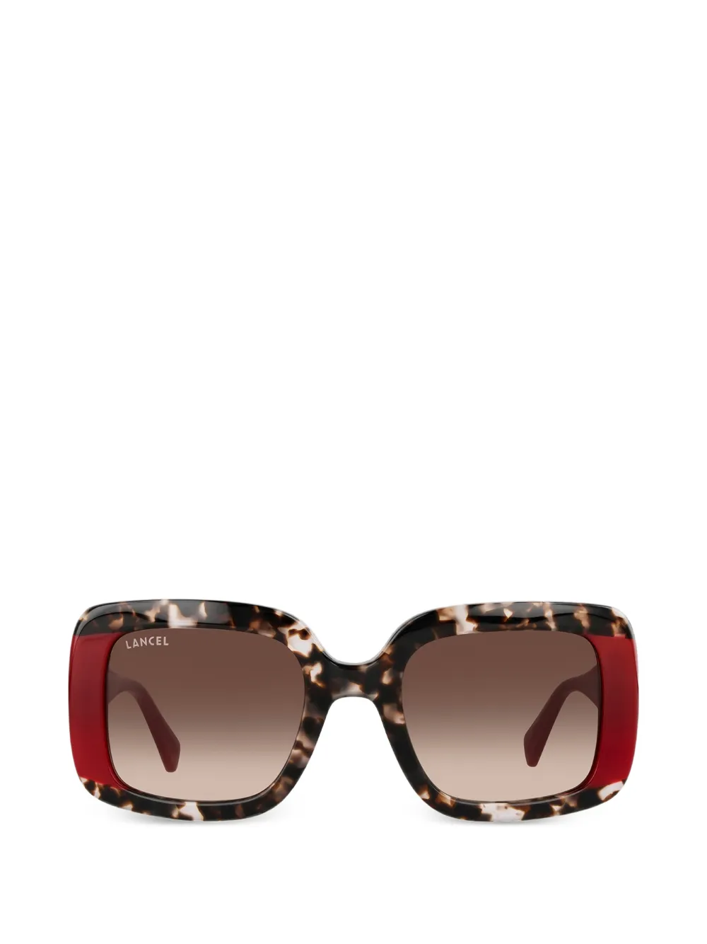 Lancel Swann rectangle sunglasses - Braun