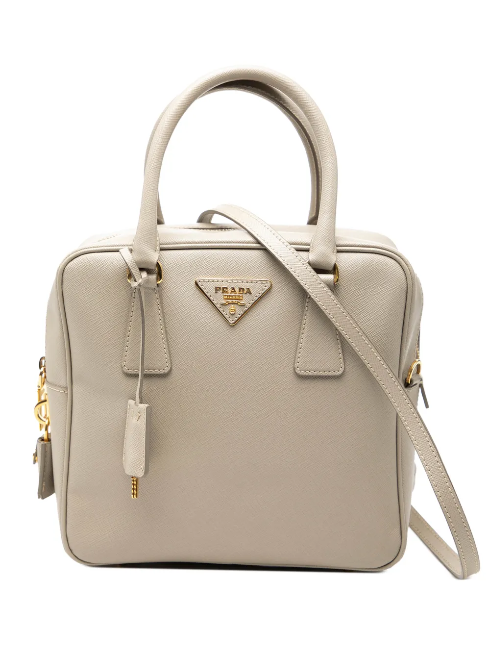 Prada Pre-Owned 2010-2026 Saffiano Lux satchel - Braun