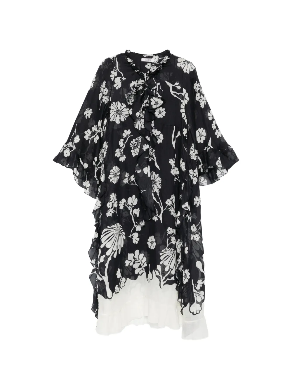 Dorothee Schumacher Floral Daydream ruffled midi dress - Blu