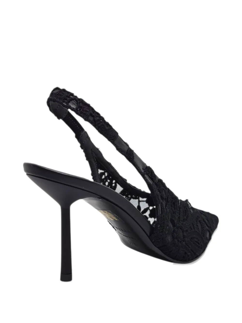Le Silla lace slingback pumps Zwart