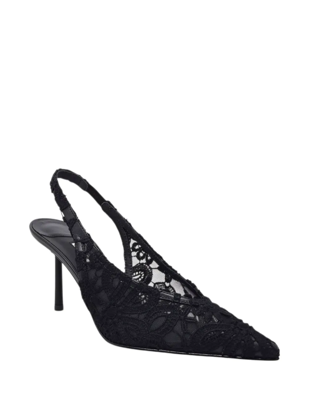 Le Silla lace slingback pumps Zwart