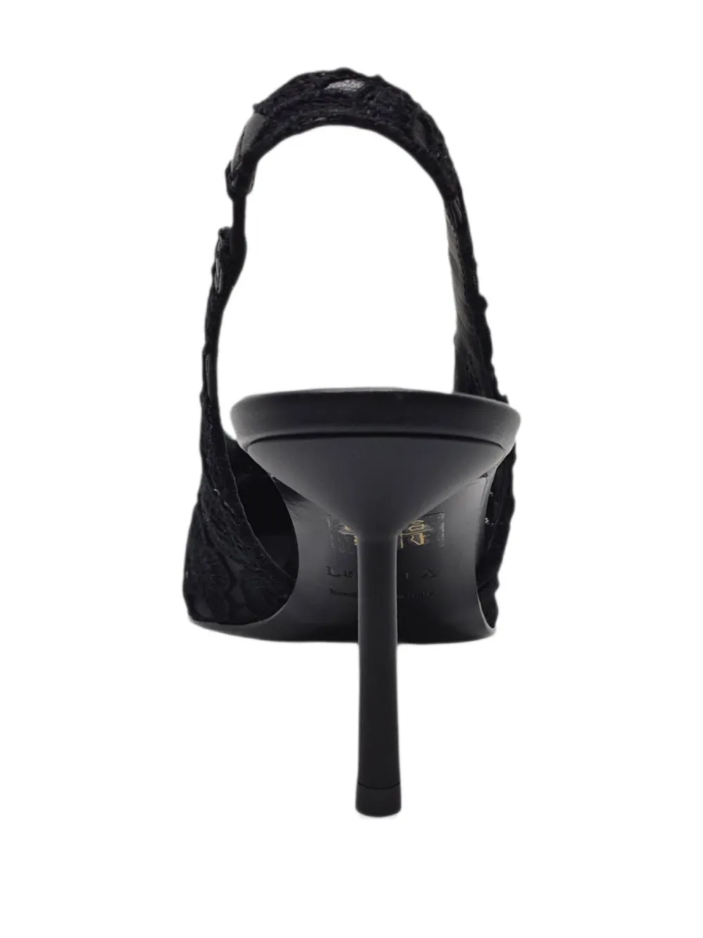 Le Silla lace slingback pumps Zwart