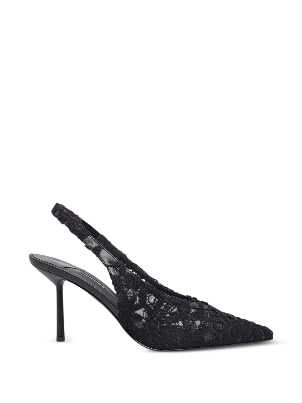 Le Silla lace slingback pumps Zwart